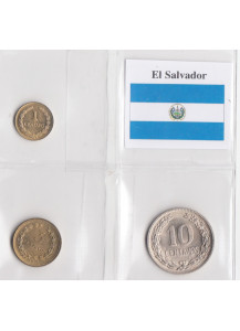 EL SALVADOR set composto da  1 Centavo 3 Centavos e 10 Centavos Q/Fdc